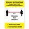 Signmission PSA Social Distancing Keep At Least 6 Feet Of Distance 10in X 7in Rigid Plastic, OS-NS-P-710-25495 OS-NS-P-710-25495 - alternate 1